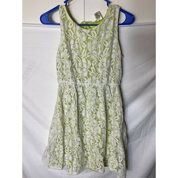 ALLISON BRITTNEY SUMMER SLEEVELESS DRESS CROCHET LACE WOMENS JUNIORS SIZE SMALL - Picture 1 of 2